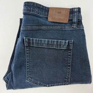 Revtown Sharp Decade Denim Mens Jeans W36 L30 Dark Indigo Slim Fit Stretch